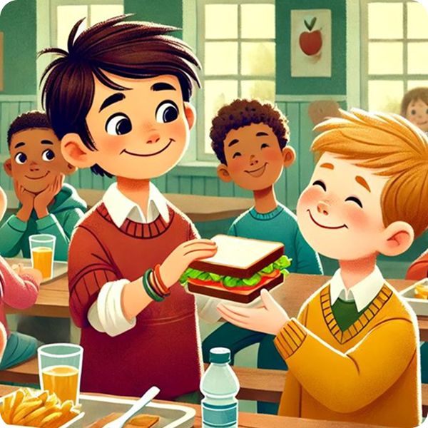 Children Sharing Meals